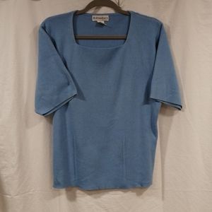 Blue Square neck sweater